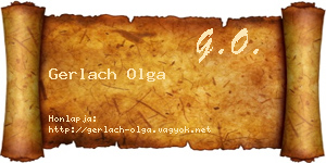 Gerlach Olga névjegykártya
