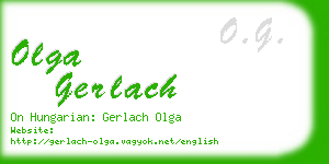 olga gerlach business card